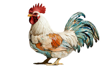 Fototapeta premium A full body photograph of a rooster on a transparent background PNG