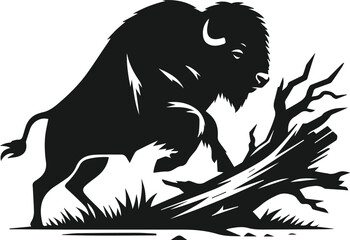 Buffalo animal vector silhouette