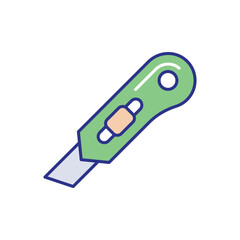 Utility Knife Icon vector stock illustration