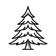 Obraz premium Tree line art vector illustration.