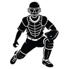 Athlete silhouette vector sports illustration football and hockey player design