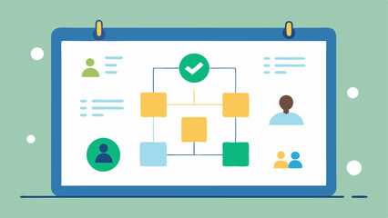 Interactive Board A communal space featuring a large interactive board displaying daily events staff names and accompanied by clear symbols illustrating how residents can engage