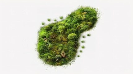 Fototapeta premium Environmental Awareness Green Moss Footprint