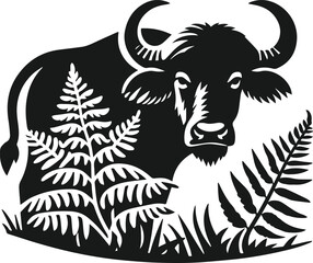 Buffalo animal vector silhouette