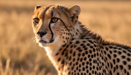 Cheetah Portrait at Golden Hour