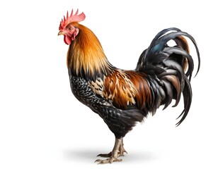 Fototapeta premium Majestic Rooster Isolated on White