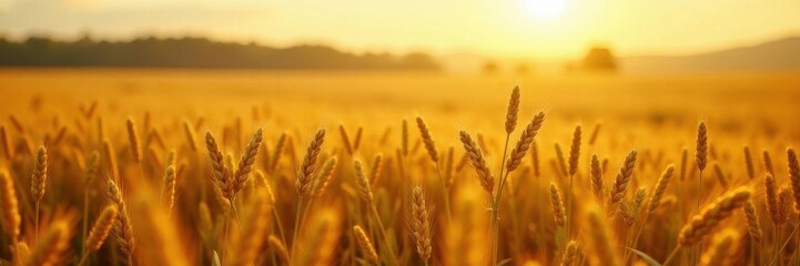 Fototapeta premium Lentil field ripe for harvest, golden brown hues, earth, growth
