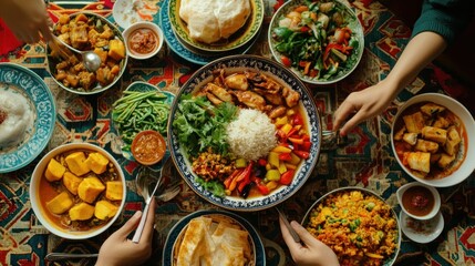 A vibrant table displays a diverse selection of delicious foods