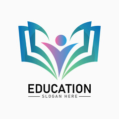 Education learning academic school graduation logo