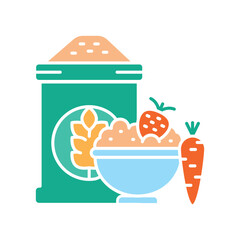 Carbohydrates   color line icon for digital and print projects.