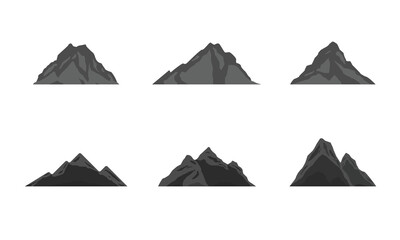 High summit mountains hill vector illustration design