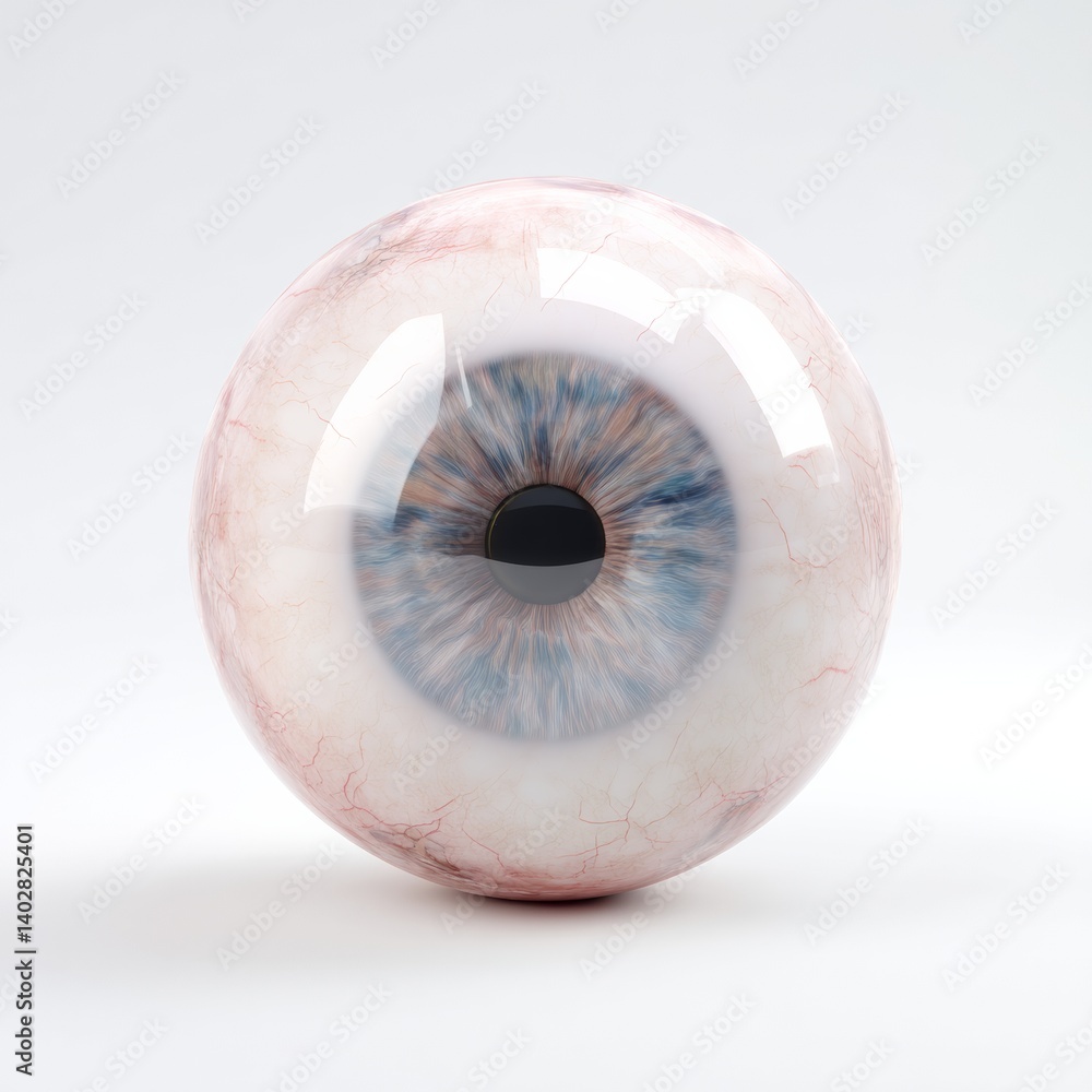 Poster charming 3d eyeball design with soft matte textures for art and decor