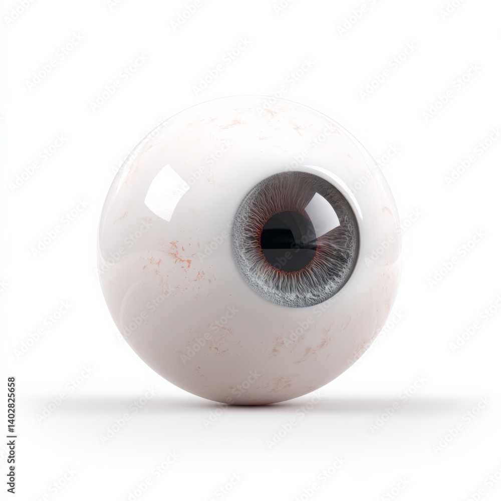 Poster charming 3d design of soft matte eyeball with textures and detail