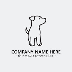 Dog illustration black and white for logo company vector image
