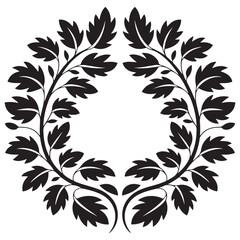 Vector Black silhouettes flourish design set. with white background