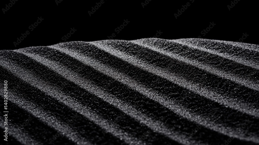 Poster a close-up view of a textured surface with parallel ridges.