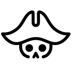 Pirate hat logo silhouette