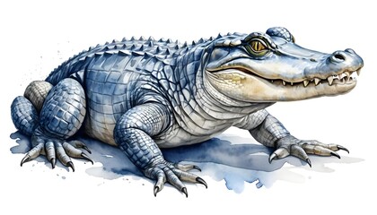 Obraz premium Majestic American Alligator Watercolor