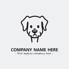 Dog illustration black and white for logo company vector image
