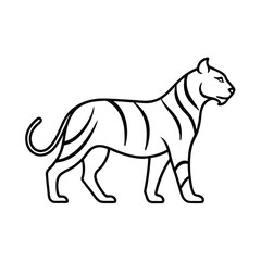 minimalist tiger line drawing continuous single line
