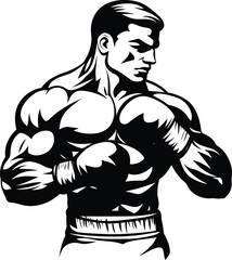 Fototapeta premium Gym vector illustration of a man 