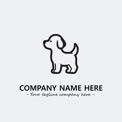 Dog illustration black and white for logo company vector image
