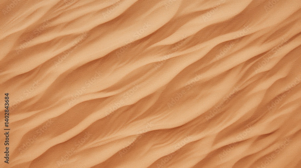 Poster a close-up image of a sandy surface with ripples and waves.