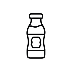 Minimalist Outline Of Milk Bottle Icon Vector Illustration Isolated Symbol
