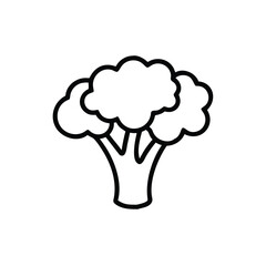 Simple Broccoli Outline Icon Symbolizing Healthy Eating And Vegetarian Lifestyle Choices