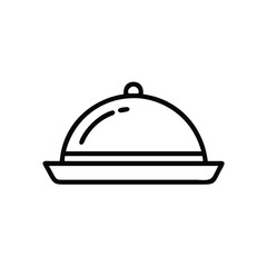 Elegant Food Server Tray Icon Minimalist Design For Restaurant Menus And Websites