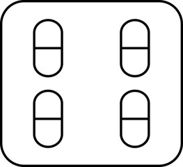 Pill blister pack icon