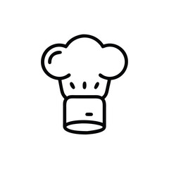 Chef Hat Vector Illustration Modern Culinary Design Graphic Cooking Icon Outline
