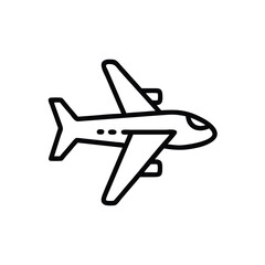 Airplane Line Art Vector Graphic Illustration For Travel And Transportation Themes