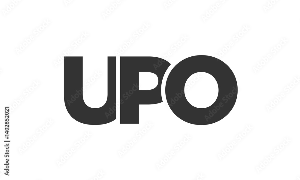 Poster upo logo design template with strong and modern bold text. initial based vector logotype featuring s