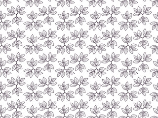 Elegant monochrome leaf pattern.  Perfect for textile design, wallpaper, or website backgrounds.
