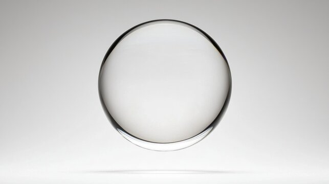 A transparent sphere with a black rim.