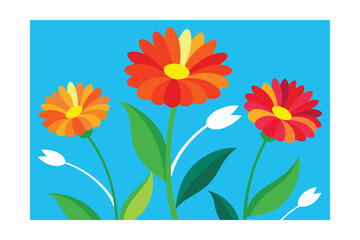 Naklejka premium set of colorful flowers