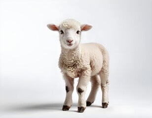 Fototapeta premium Cute Fluffy Lamb