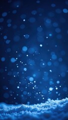 Obraz premium Starry night sky with snowflakes falling gently , celestial, snow