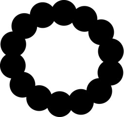round frame on white background