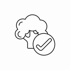 Broccoli vegetable fresh icon vector sign
