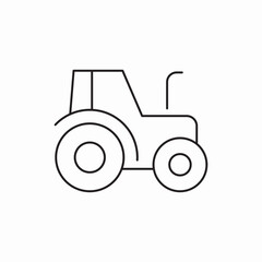 Farm tractor agriculture icon vector sign