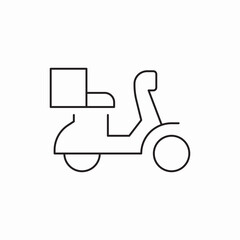 Delivery scooter service icon vector sign