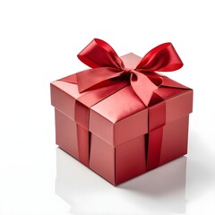 Obraz premium Red Gift Box with Ribbon