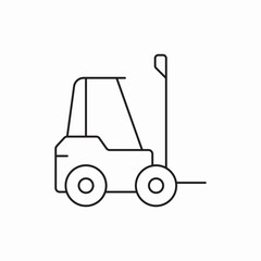 Forklift warehouse machine icon vector sign