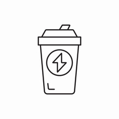 Energy drink bottle icon vector sign