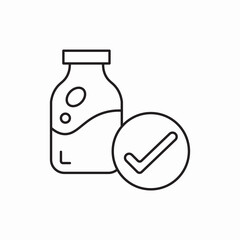 checked drink icon vector sign