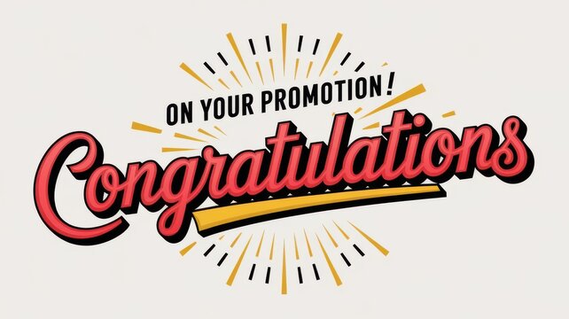 Vintage styled Congratulations banner for career achievements and promotions
