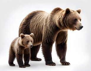 Obraz premium Mother Brown Bear and Cub