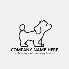 Dog illustration black and white for logo company vector image

